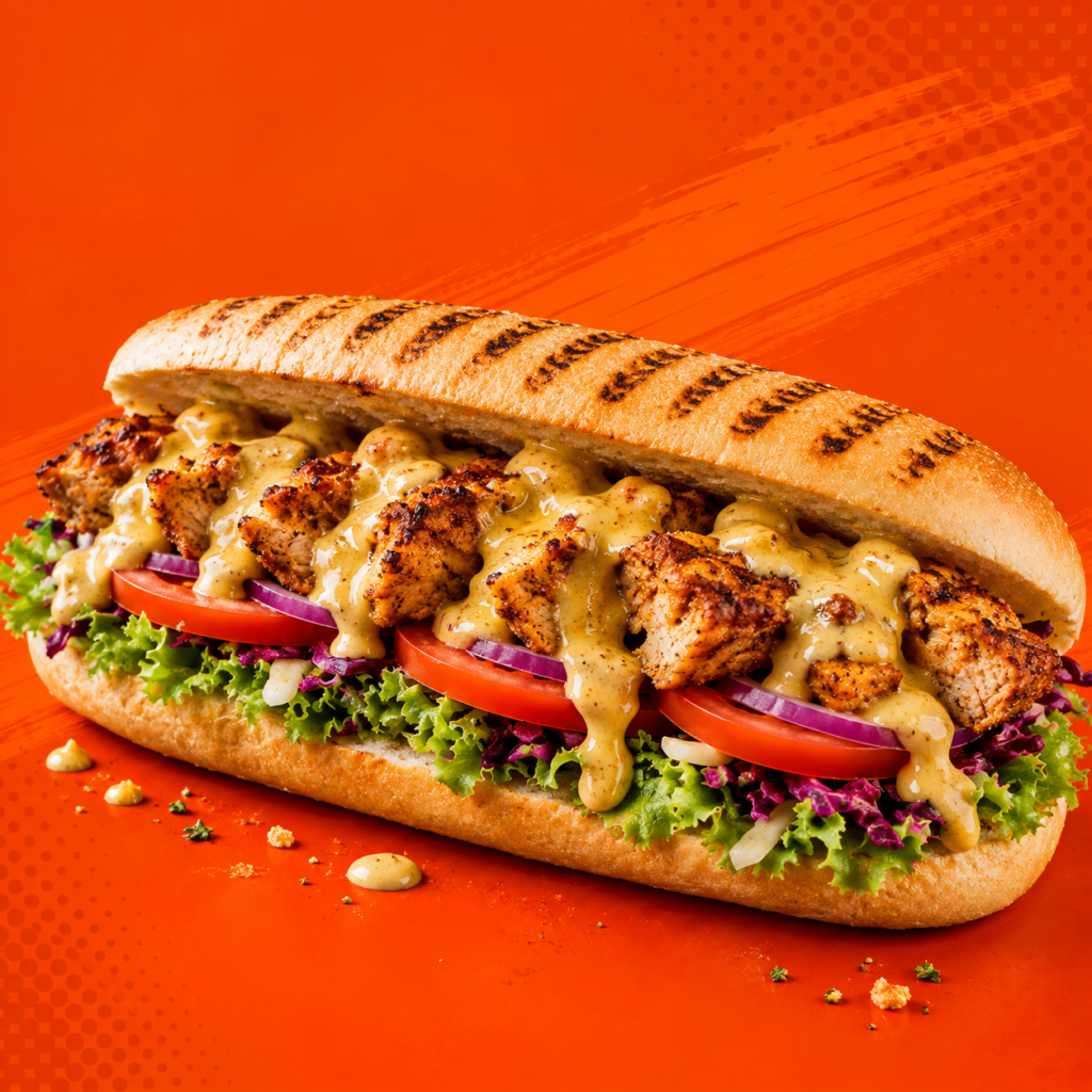 Panini poulet curry